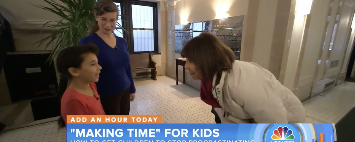 From TODAY, Susan helps student beat procrastination and lessen anxiety